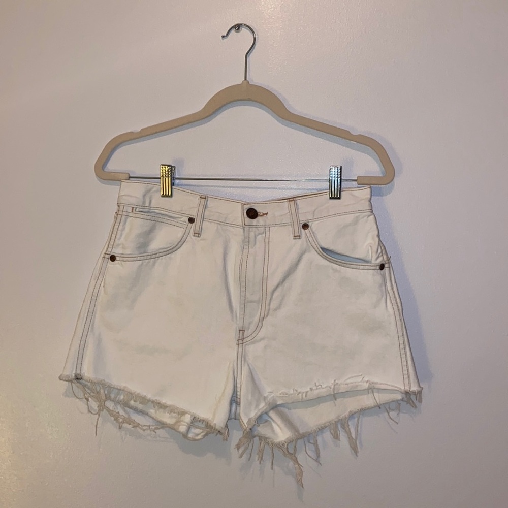 Re/Done Double Needle Western Denim Shorts